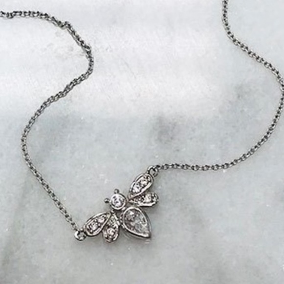 Cubic Zirconia Tiny Queen Bee Necklace, NWT-Boutique - Picture 2 of 10